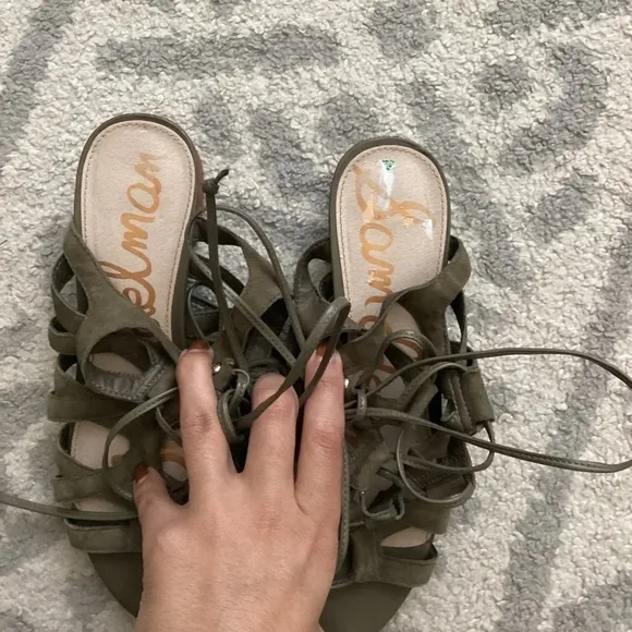 Sam Edelman Olive Green Sandals