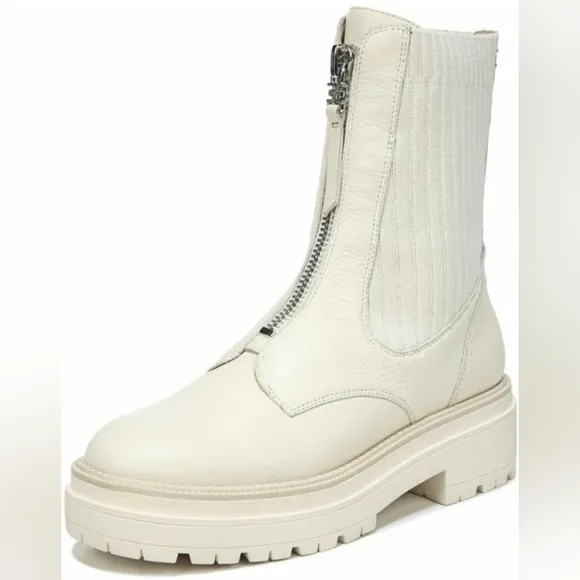 Sam Edelman Sz 9 Winnifred Leather Sole Sock Fitted Moto Chelsea Boots NEW