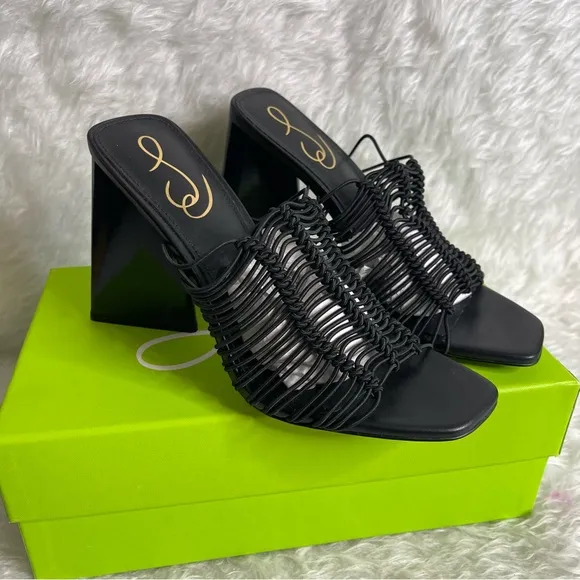 Sam Edelman Women's Laurette Block-Heel Sandals in black size 7
