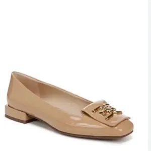 SAM EDELMANEmina Square Toe Flat In Color: ALMOND size 8 like new