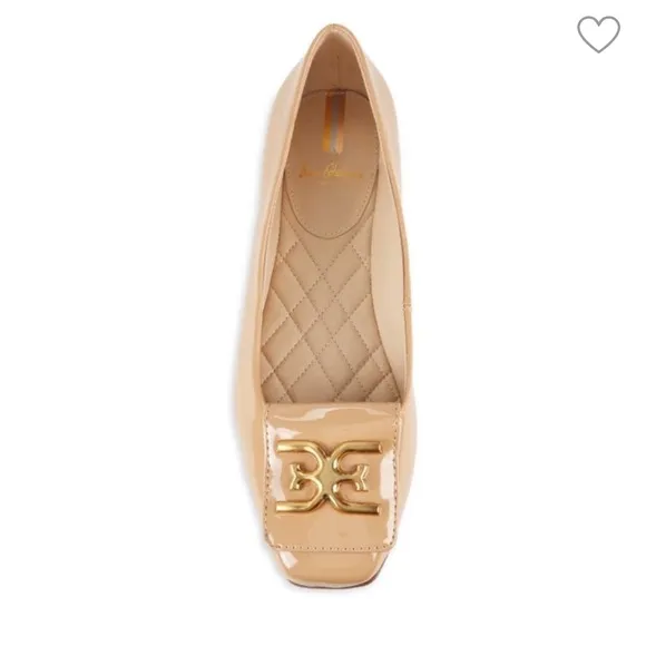 SAM EDELMANEmina Square Toe Flat In Color: ALMOND size 8 like new
