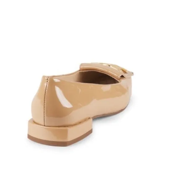 SAM EDELMANEmina Square Toe Flat In Color: ALMOND size 8 like new