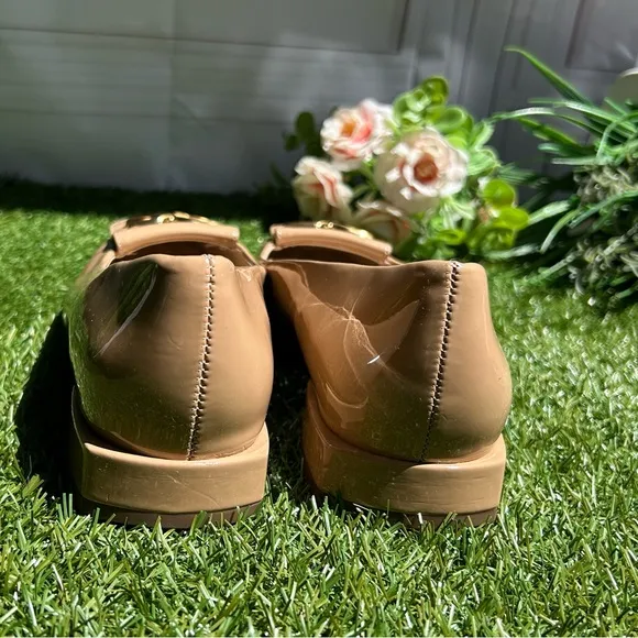 SAM EDELMANEmina Square Toe Flat In Color: ALMOND size 8 like new