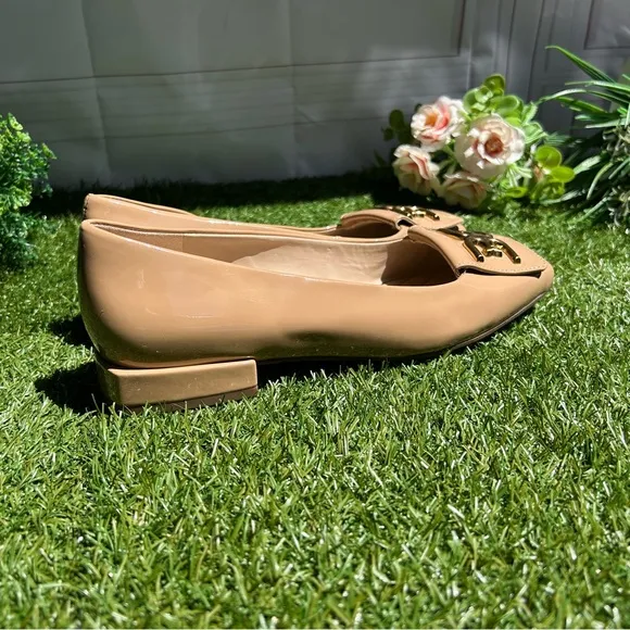 SAM EDELMANEmina Square Toe Flat In Color: ALMOND size 8 like new
