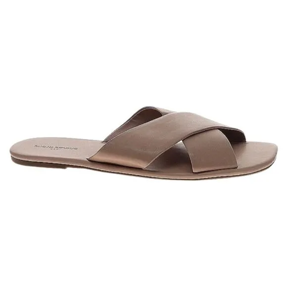 Sandals Slides, Tan, Banana Republic, Size 8.5