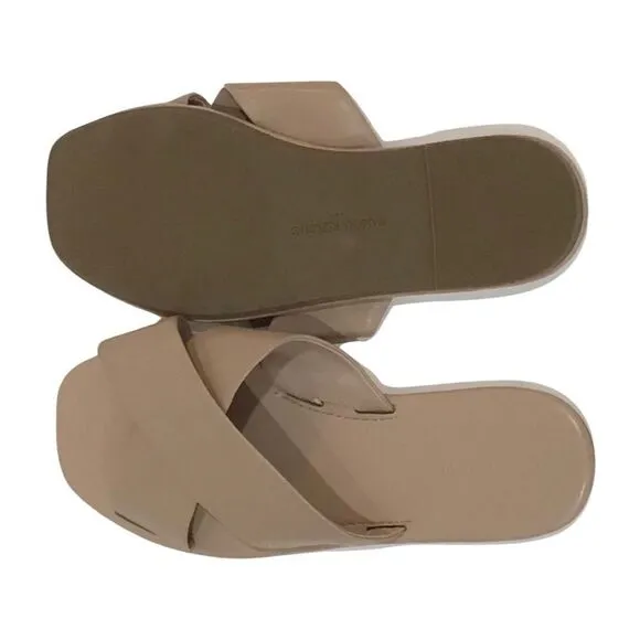 Sandals Slides, Tan, Banana Republic, Size 8.5