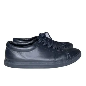 Sandro Leather Low Top Lace Sneakers Black Size 42 Men’s Size 9 Casual