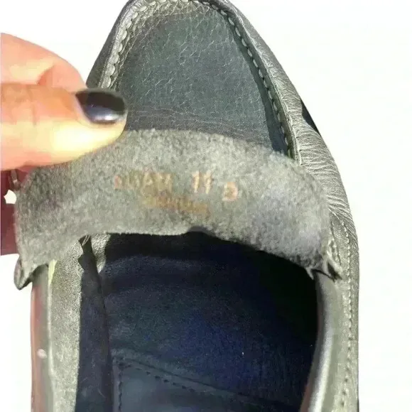 Sandro Moscoloni Segovia Pebble Leather Loafer Driving Shoes Mens 11 D Black