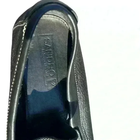 Sandro Moscoloni Segovia Pebble Leather Loafer Driving Shoes Mens 11 D Black