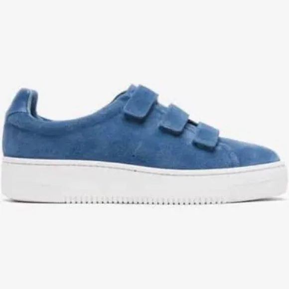 SANDRO NIB SUEDE LEATHER PLATFORM SNEAKERS SZ 9