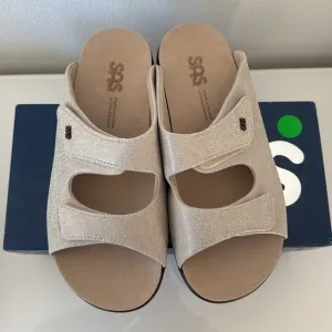 SAS Cozy Slide Sandals - Web Linen - Wide