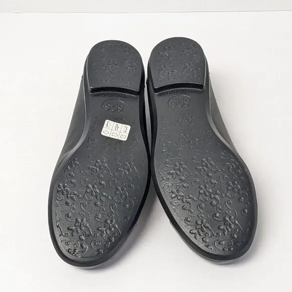 SAS Scenic Cap Toe Ballet Flats, Black Leather, Women's 7 Wide