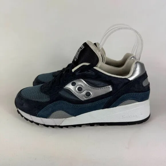 Saucony Shadow 6000 Athletic Sneakers Men's 6 Navy Lace-Up Low Top S70441-6