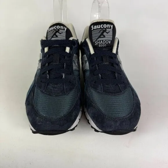 Saucony Shadow 6000 Athletic Sneakers Men's 6 Navy Lace-Up Low Top S70441-6