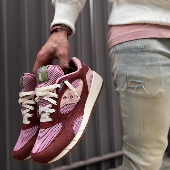 Saucony Shadow 6000 Mushroom Low Top Sneakers - Burgundy - US 10