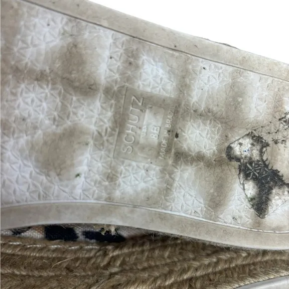 SCHUTZ LUANA CHEETAH ESPADRILLE PLATFORM SNEAKERS Size 8