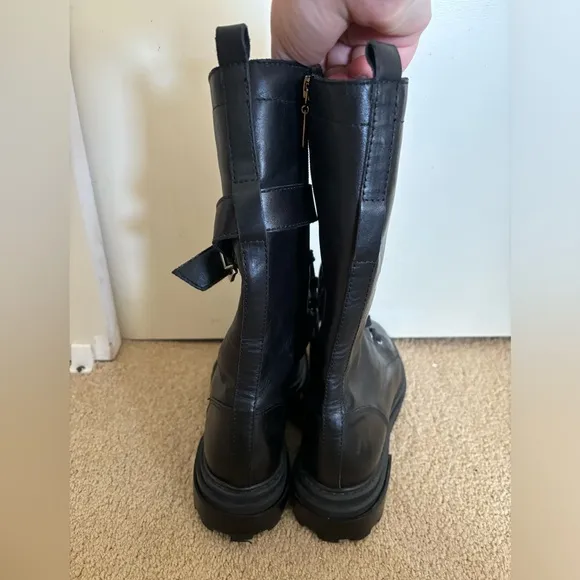 Schutz Moly Leather Combat Boots
