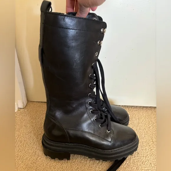 Schutz Moly Leather Combat Boots