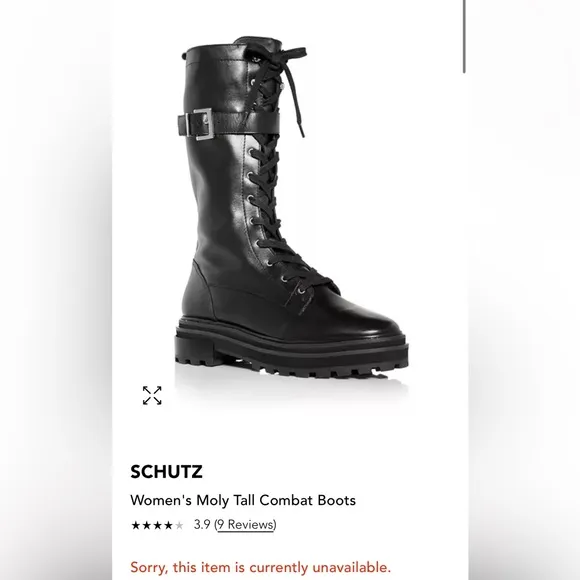 Schutz Moly Leather Combat Boots