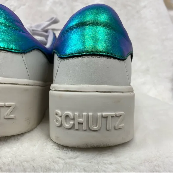 Schutz Platform reflective sneakers size 6