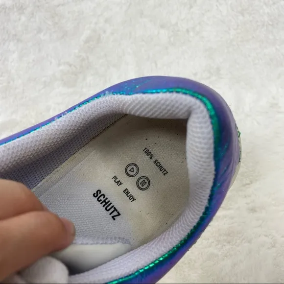 Schutz Platform reflective sneakers size 6