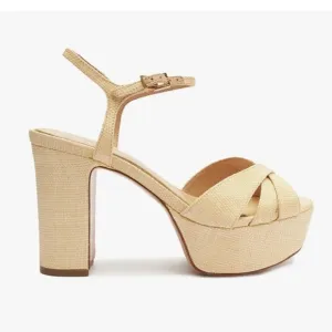 Schutz Rafia Cream/Beige Sandals(Size 7.5B)