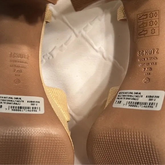 Schutz Rafia Cream/Beige Sandals(Size 7.5B)