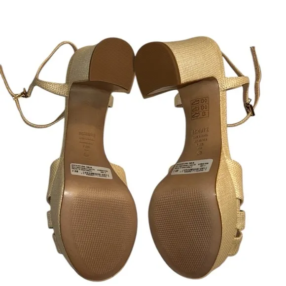 Schutz Rafia Cream/Beige Sandals(Size 7.5B)