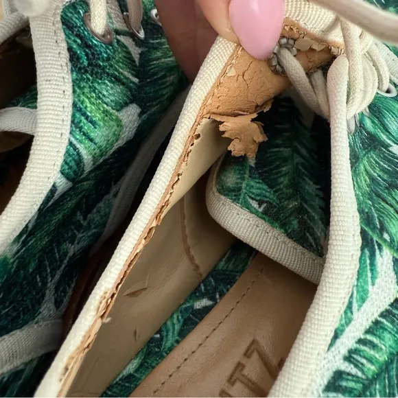 SCHUTZ- Tropical Leaf Print Espadrille Sneakers 6B