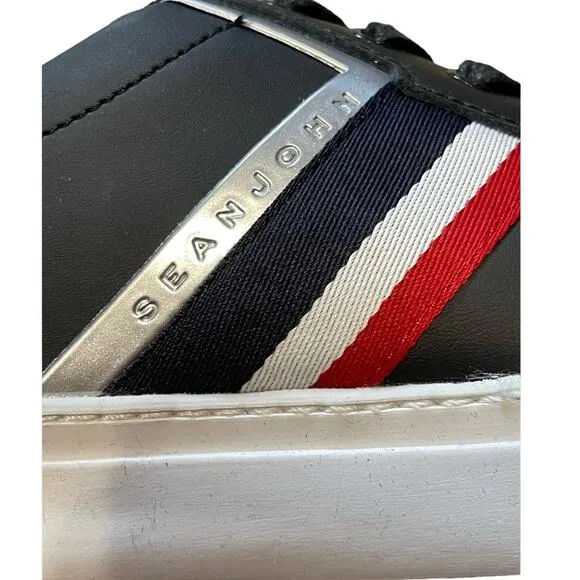 Sean John Mens Black Hardlined Pull On Low Top Sneakers Size 8.5 NWT