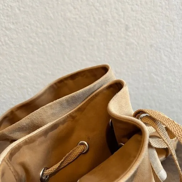 See by Chloe Tan Beige Suede Leather Kasha Sandals Women's Size 38 US 8