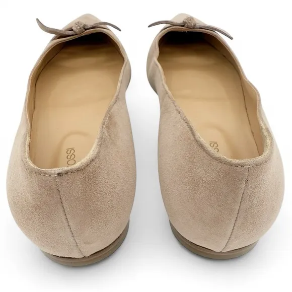 Sergio Rossi Isobel Leather Suede Pointed Toe Flats in Rose Nude EU 36.5 US 6.5