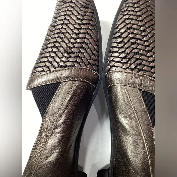 Sesto Meuccci Metallic Woven Bronze  Loafers