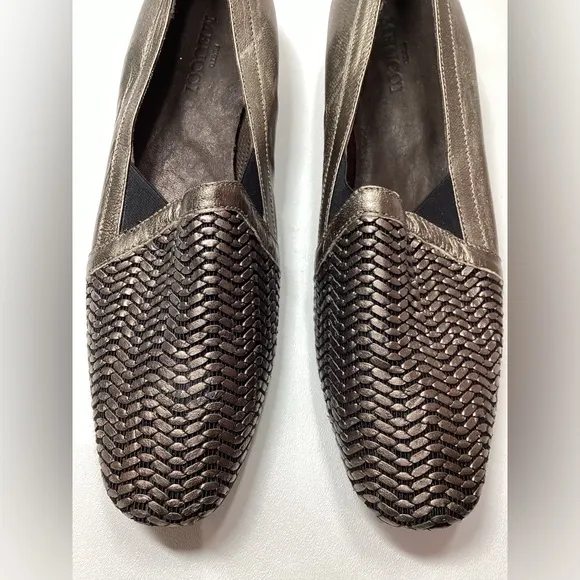 Sesto Meuccci Metallic Woven Bronze  Loafers