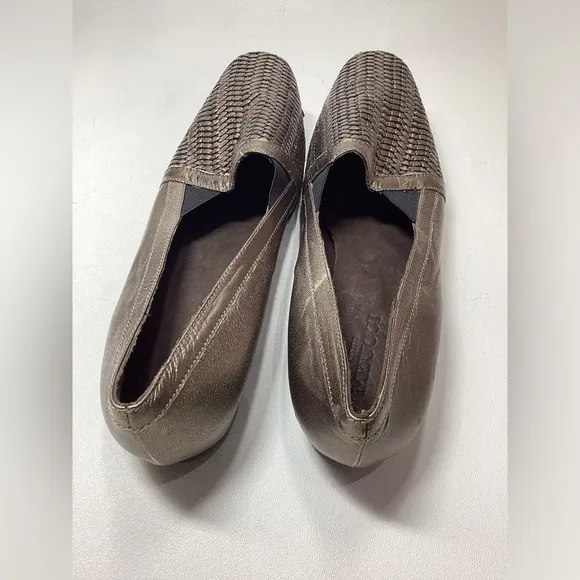 Sesto Meuccci Metallic Woven Bronze  Loafers