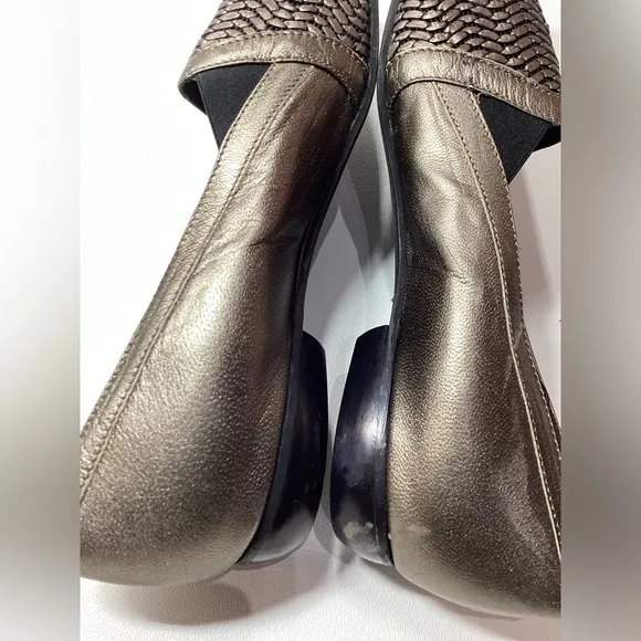 Sesto Meuccci Metallic Woven Bronze  Loafers