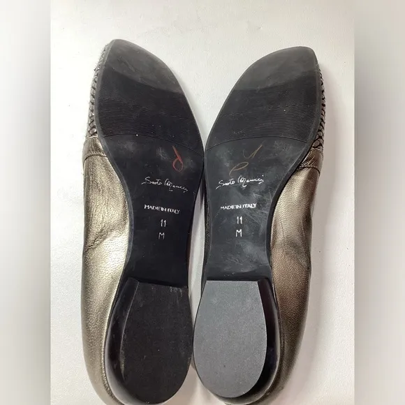Sesto Meuccci Metallic Woven Bronze  Loafers