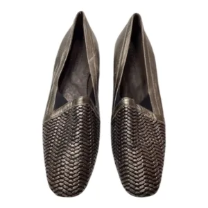 Sesto Meuccci Metallic Woven Bronze  Loafers
