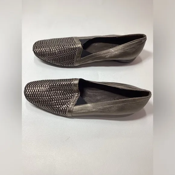 Sesto Meuccci Metallic Woven Bronze  Loafers