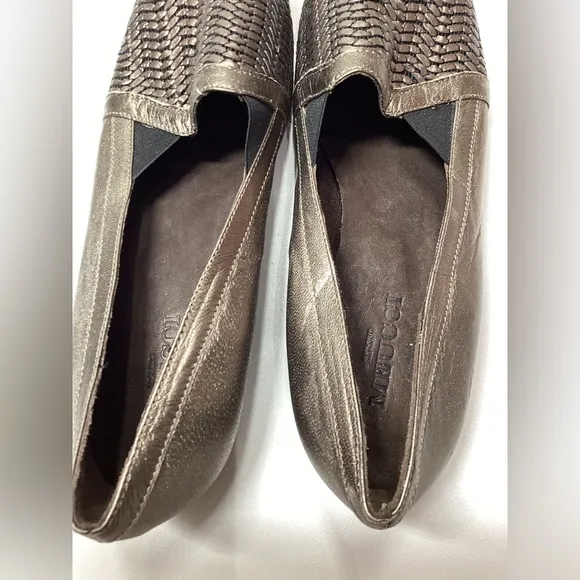 Sesto Meuccci Metallic Woven Bronze  Loafers