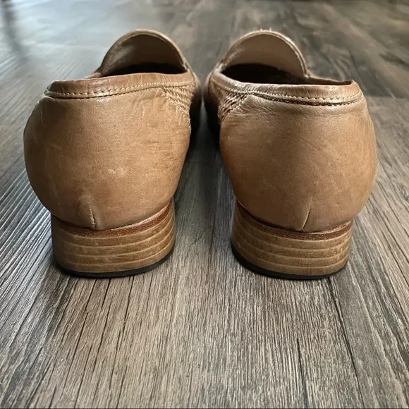 Sesto Meucci Abe Natural Stain Clf woven leather loafers in box  - Vintage