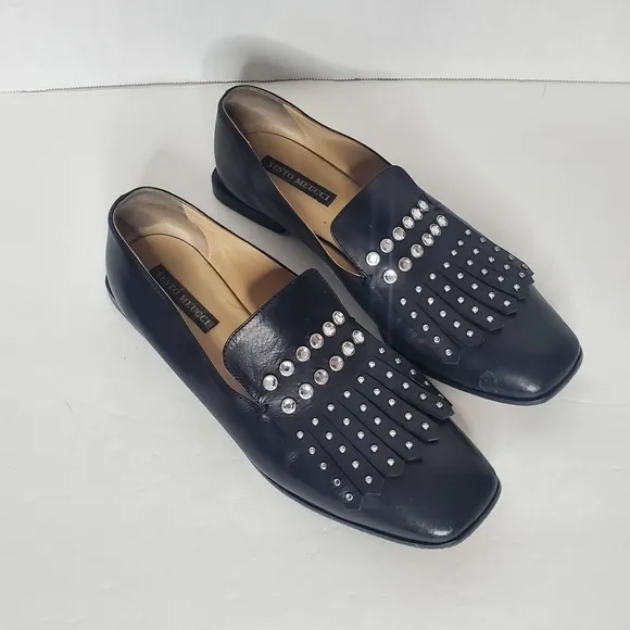 Sesto Meucci Black Loafer Flats