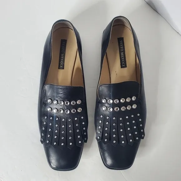 Sesto Meucci Black Loafer Flats