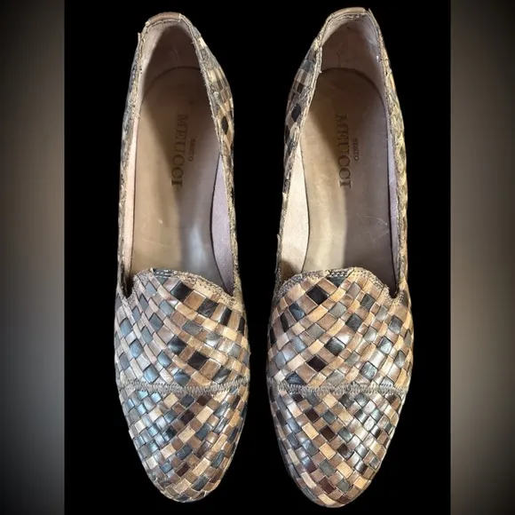 Sesto Meucci-NWOB size 8.5 women’s woven Italian leather wedge loafers. New!!!