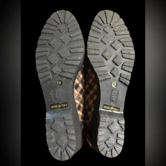 Sesto Meucci-NWOB size 8.5 women’s woven Italian leather wedge loafers. New!!!