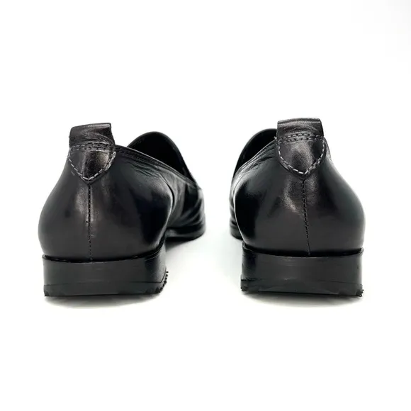 Sesto Meucci Woven Black Leather Flats Women’s Size 8 Loafers New NWT