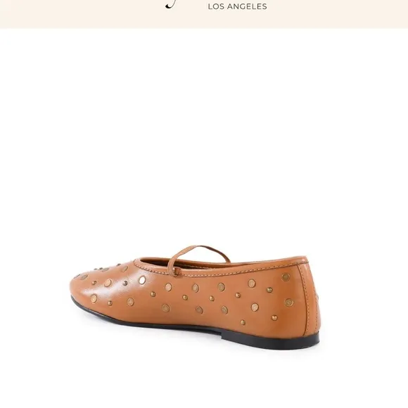 Seychelles Neon Moon Tan Leather Maryjane Ballet Flats Sz 6 NEW