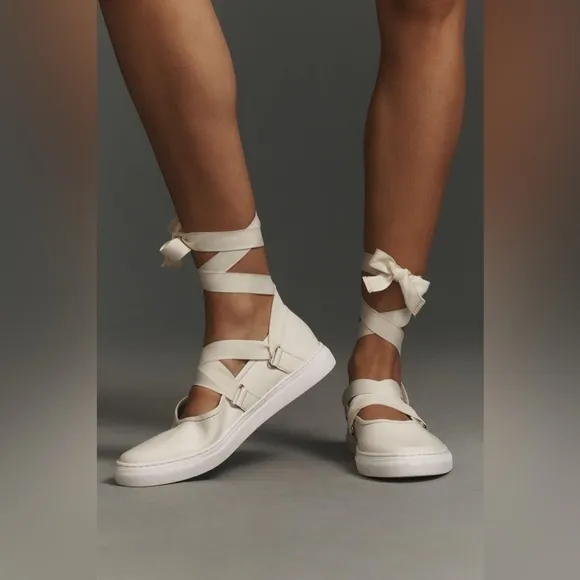 Seychelles Ribbons Lace-Up Flats - Size 10