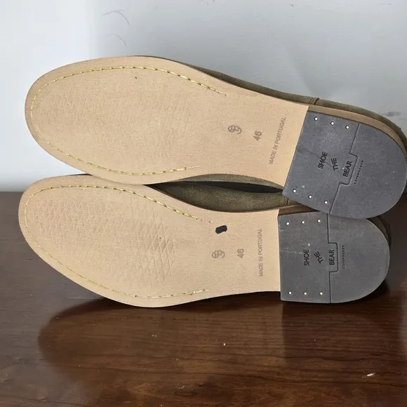 Shoe the Bear Chelsea Boots in Tan Suede SZ 46 Euro American Sz 13 Almond Toe