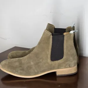 Shoe the Bear Chelsea Boots in Tan Suede SZ 46 Euro American Sz 13 Almond Toe